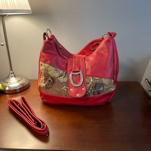 Red leather bag